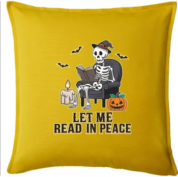 Polštář Let me read in peace - Polštář 50x50 - 50x50 - Pouze potah ( Žlutá )