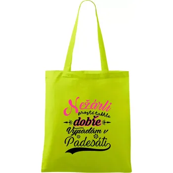 Nežárli - 50 - Taška bavlněná - 42 x 38 cm ( Limetková )