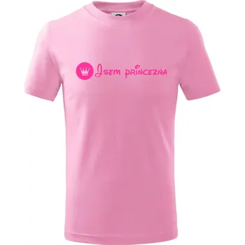 Chlapecké tričko Jsem princezna (samotné) - Tričko dětské bavlněné - 104-110cm / 3-4 roky ( Růžová )