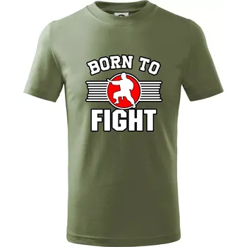 Judo Born to fight - Tričko dětské bavlněné - 104-110cm / 3-4 roky ( Khaki )