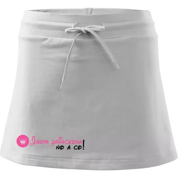 Dámská sukně Jsem princezna, no a co! - Sportovní sukně - two in one - XL ( Bílá )