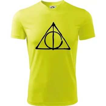 Harry - symbol relikvie - Dětské triko sportovní (dresovina) - 146 cm/10 let ( Neonově žlutá )