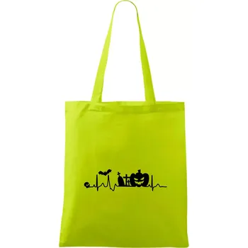 EKG Halloween - Taška bavlněná - 42 x 38 cm ( Limetková )