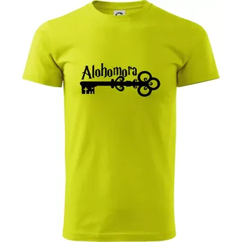 Pánské tričko Harry - Alohomora - Klasické pánské triko vyšší gramáže - 4XL ( Limetková )