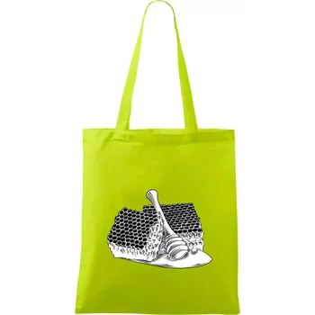 Plastev s medem - Taška bavlněná - 42 x 38 cm ( Limetková )