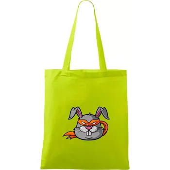 Ninja králík - Taška bavlněná - 42 x 38 cm ( Limetková )