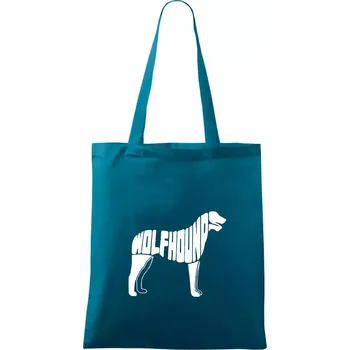 Vlkodav nápis v těle - Taška bavlněná - 42 x 38 cm ( Petrolejová )