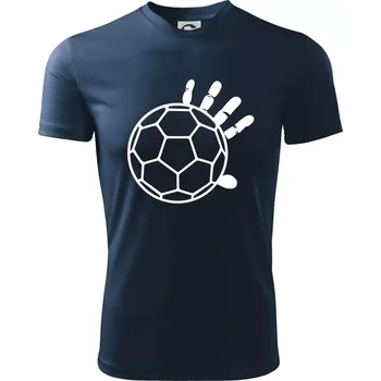 Chlapecké oblečení Házená míč ruka - Dětské triko sportovní (dresovina) - 146 cm/10 let ( Námořní modrá (velmi tmavá - téměř černá) )