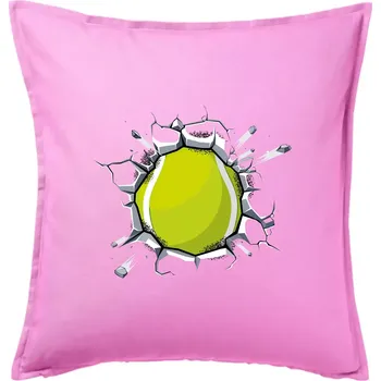 Polštář Tenisový míč v triku - Polštář 50x50 - 50x50 - Pouze potah ( Růžová )
