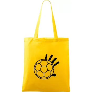 Házená míč ruka - Taška bavlněná - 42 x 38 cm ( Žlutá )