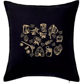 Polštář Včelařský set - Polštář 50x50 - 50x50 - Pouze potah ( Černá )