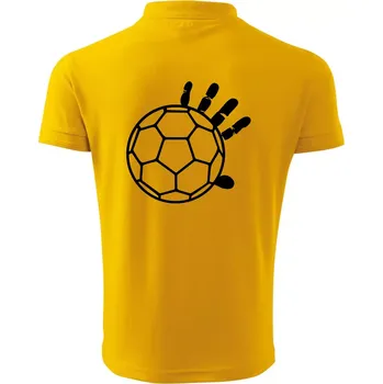 Pánská košile Házená míč ruka - Polokošile pánská Pique Polo 203 - 3XL ( Žlutá )