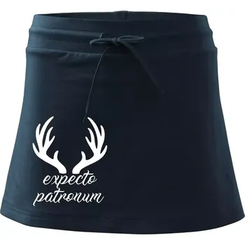 Dámská sukně Harry - Expecto patronum - Sportovní sukně - two in one - S ( Námořní modrá (velmi tmavá - téměř černá) )