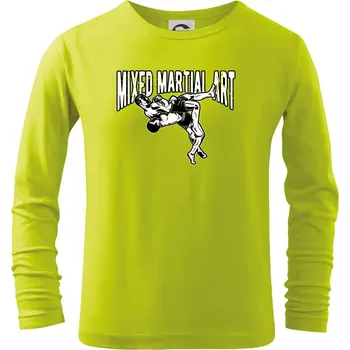 Chlapecké oblečení MMA v boji - Triko dětské Long Sleeve - 158 cm/12 let ( Limetková )