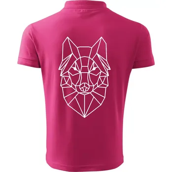 Pánská košile Geometrie - vlk - Polokošile pánská Pique Polo 203 - S ( Purpurová )