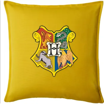 Polštář Harry znak školy - Polštář 50x50 - 50x50 - Pouze potah ( Žlutá )