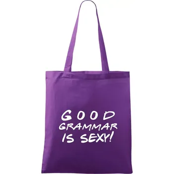 Good grammar is sexy - Taška bavlněná - 42 x 38 cm ( Fialová )