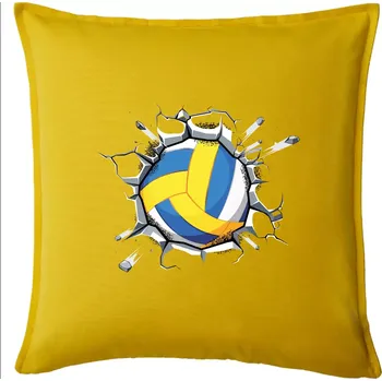Polštář Volejbal míč v triku - Polštář 50x50 - 50x50 - Pouze potah ( Žlutá )