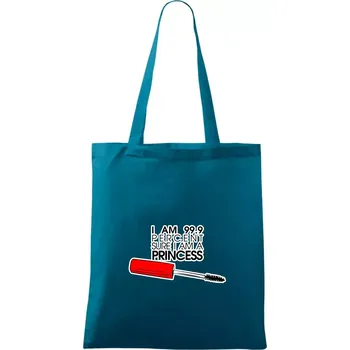 Na 99 procent jsem princezna - Taška bavlněná - 42 x 38 cm ( Petrolejová )