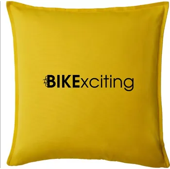 Polštář Bike nápisy Bikexciting - Polštář 50x50 - 50x50 - Pouze potah ( Žlutá )