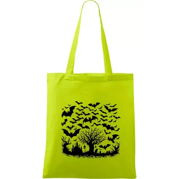 Strašidelný les - Taška bavlněná - 42 x 38 cm ( Limetková )