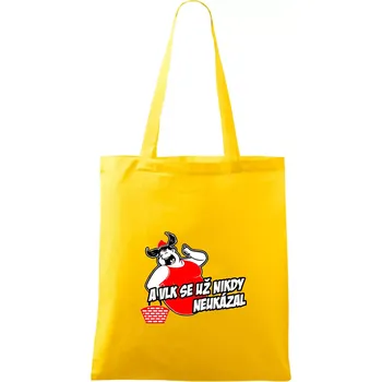 A vlk už se nikdy neukázal - Taška bavlněná - 42 x 38 cm ( Žlutá )