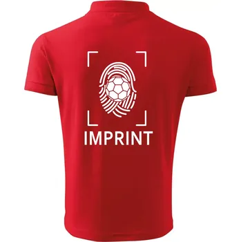 Pánská košile Házená imprint - Polokošile pánská Pique Polo 203 - 4XL ( Červená )
