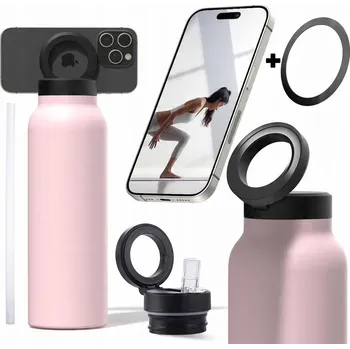Držák telefonu s MagSafe + LÁHEV 750ml, magický stativ a lahev na pití v jednom