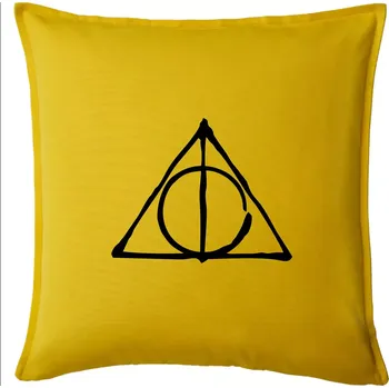 Polštář Harry - symbol relikvie - Polštář 50x50 - 50x50 - Pouze potah ( Žlutá )