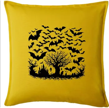 Polštář Strašidelný les - Polštář 50x50 - 50x50 - Pouze potah ( Žlutá )