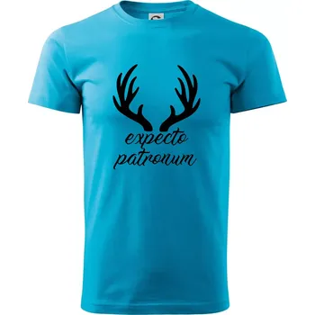 Pánské tričko Harry - Expecto patronum - Klasické pánské triko vyšší gramáže - L ( Světlý tyrkys )