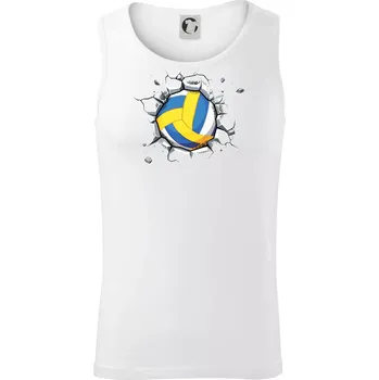 Volejbal míč v triku - Tílko pánské Core - 2XL ( Bílá )