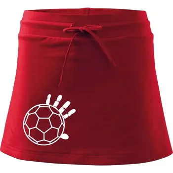 Dámská sukně Házená míč ruka - Sportovní sukně - two in one - M ( Červená )
