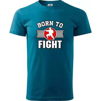 Pánské tričko Judo Born to fight - Klasické pánské triko vyšší gramáže - S ( Petrolejová )