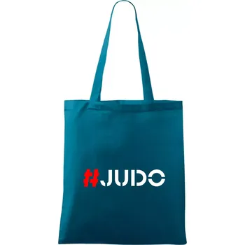 Judo Hashtag - Taška bavlněná - 42 x 38 cm ( Petrolejová )