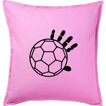 Polštář Házená míč ruka - Polštář 50x50 - 50x50 - Pouze potah ( Růžová )