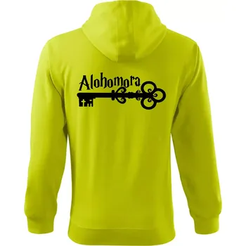 Pánská móda Harry - Alohomora - Mikina s kapucí na zip trendy zipper - XL ( Limetková )