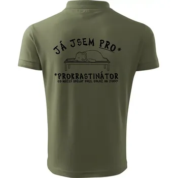 Pánská košile Ja jsem PRO - prokrastinace - Polokošile pánská Pique Polo 203 - XL ( Khaki )
