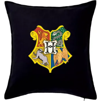 Polštář Harry znak školy - Polštář 50x50 - 50x50 - Pouze potah ( Černá )