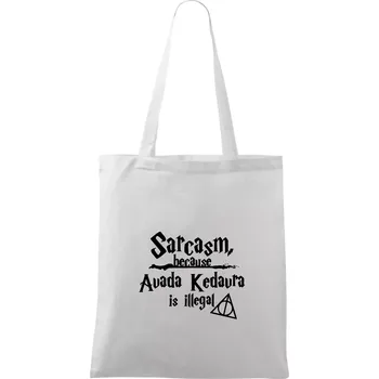 Harry - Sarcasm, because Avada Kedavra is illegal - Taška bavlněná - 42 x 38 cm ( Bílá )