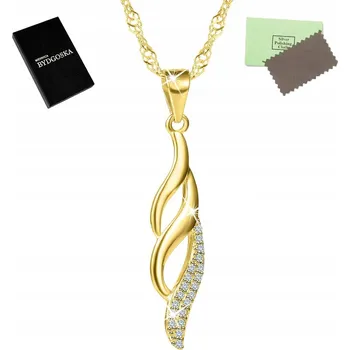 Náhrdelník ZLATÝ NÁHRDELNÍK S PŘÍVĚSKEM STŘÍBRNÝ PRO ŽENY 925