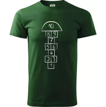 Pánské tričko Skákat panáka na triku - Triko extra velké (5-8XL) - 8XL ( Lahvově zelená )