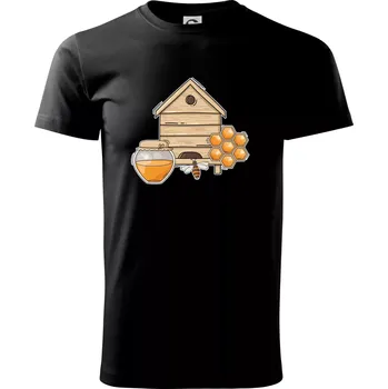 Pánské tričko Včelí úly - Triko extra velké (5-8XL) - 6XL ( Černá )