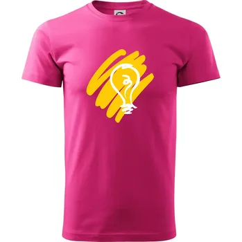 Pánská móda Žárovka splash - Klasické pánské triko vyšší gramáže - M ( Purpurová )