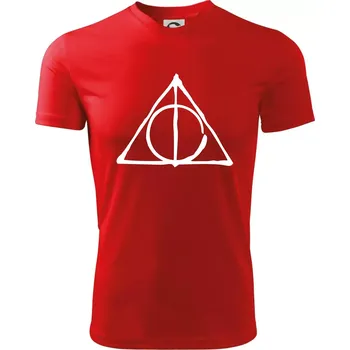 Chlapecké tričko Harry - symbol relikvie - Dětské triko sportovní (dresovina) - 122 cm/6 let ( Červená )