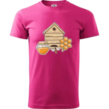 Pánská móda Včelí úly - Klasické pánské triko vyšší gramáže - M ( Purpurová )