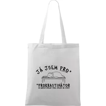 Ja jsem PRO - prokrastinace - Taška bavlněná - 42 x 38 cm ( Bílá )