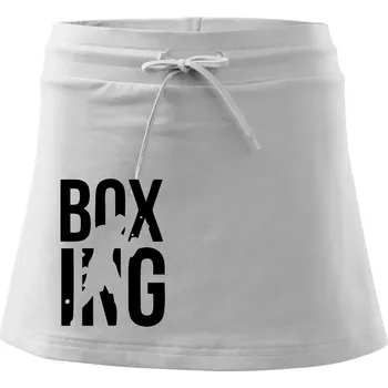 Dámská sukně Nápis Boxing - Sportovní sukně - two in one - XS ( Bílá )