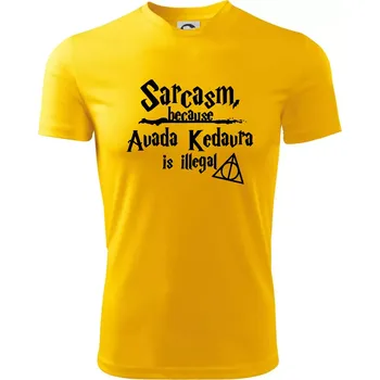 Harry - Sarcasm, because Avada Kedavra is illegal - Dětské triko sportovní (dresovina) - 146 cm/10 let ( Žlutá )