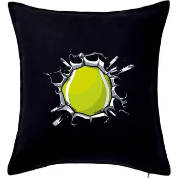Polštář Tenisový míč v triku - Polštář 50x50 - 50x50 - Pouze potah ( Černá )